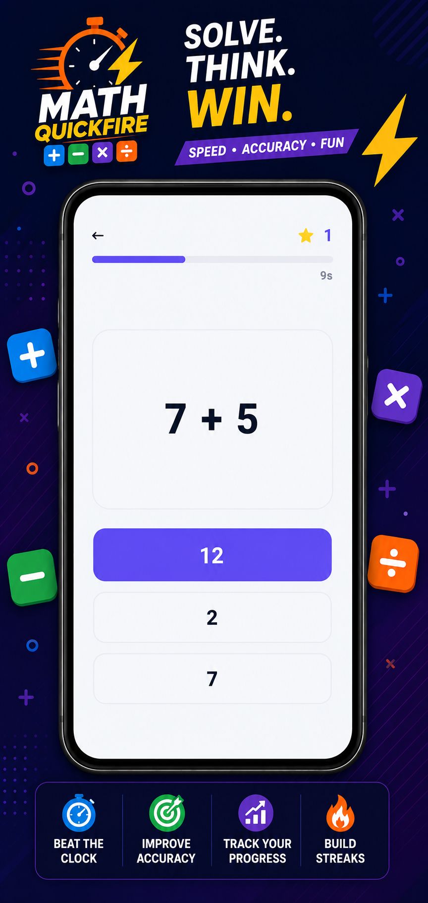 Math Quickfire screenshot 1